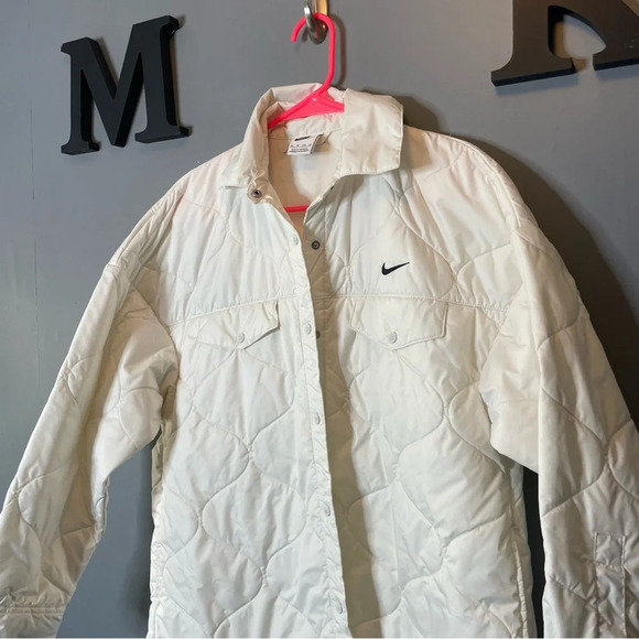 Nike Sportswear Essential Women's Quilted Trench Jacket white size xs - Picture 2 of 12